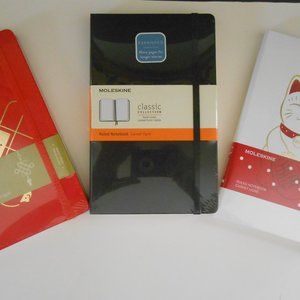 New Lot  3 Moleskine Large Ruled Notebooks